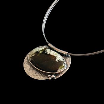 Preview: Halsschmuck Grünopal in 925 Silber