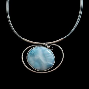 Halsschmuck Larimar in 925 Silber