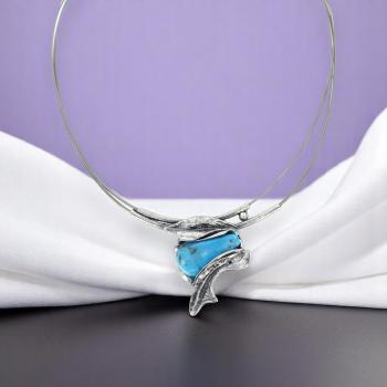 Halsschmuck mit Türkis in 925 Silber