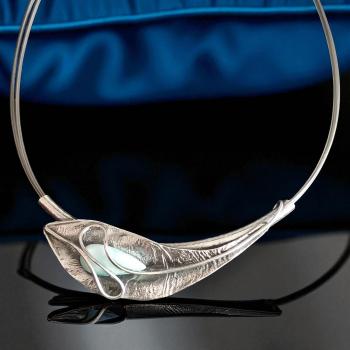 Halsschmuck Larimar in 925 Silber