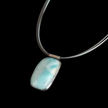 Halsschmuck Larimar in 925 Silber