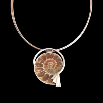 Halsschmuck Ammonit in 925 Silber