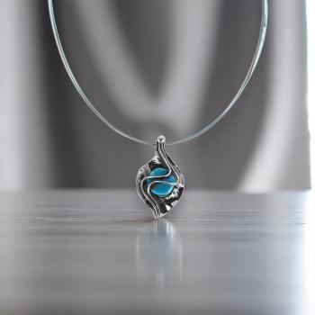 Halsschmuck mit Türkis in 925 Silber