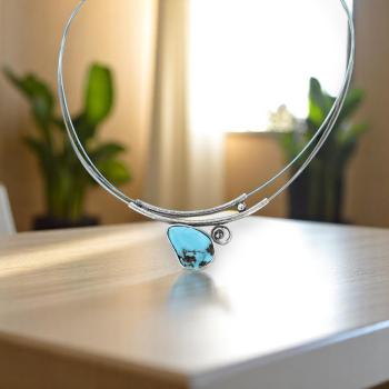 Halsschmuck mit Türkis in 925 Silber