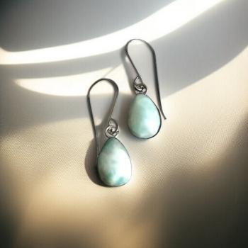 Ohrhänger Larimar in 925 Silber