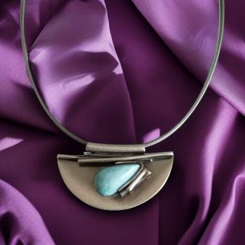 Halsschmuck Larimar in 925 Silber