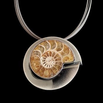 Halsschmuck Ammonit in 925 Silber