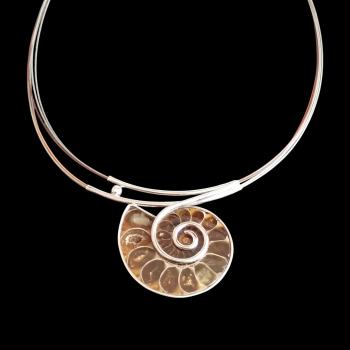 Halsschmuck Ammonit in 925 Silber