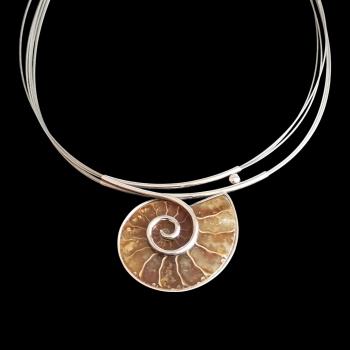 Halsschmuck Ammonit in 925 Silber