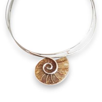 Halsschmuck Ammonit in 925 Silber