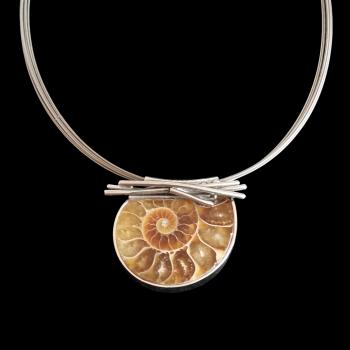 Halsschmuck Ammonit in 925 Silber