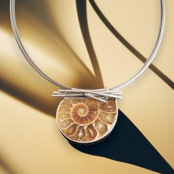 Halsschmuck Ammonit in 925 Silber