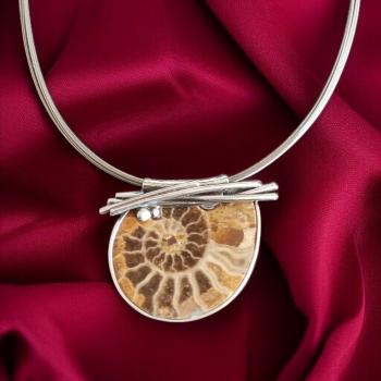Halsschmuck Ammonit in 925 Silber