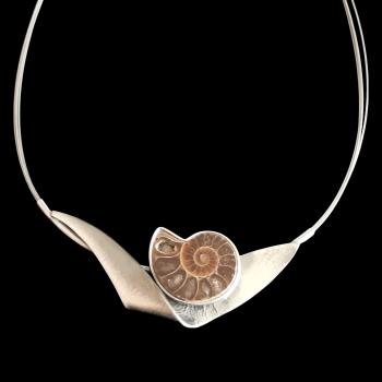 Halsschmuck Ammonit in 925 Silber