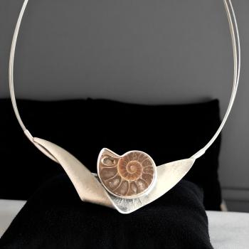 Halsschmuck Ammonit in 925 Silber