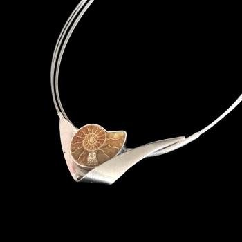 Halsschmuck Ammonit in 925 Silber