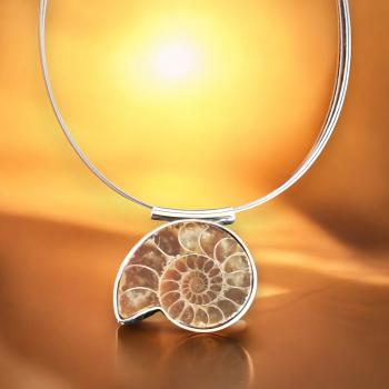 Halsschmuck Ammonit in 925 Silber