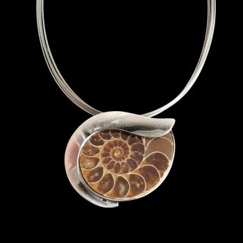 Halsschmuck Ammonit in 925 Silber