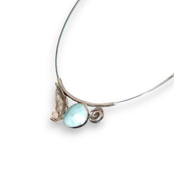 Halsschmuck Larimar in 925 Silber