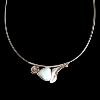 Halsschmuck Larimar in 925 Silber