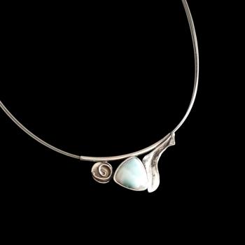 Halsschmuck Larimar in 925 Silber