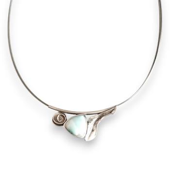 Halsschmuck Larimar in 925 Silber