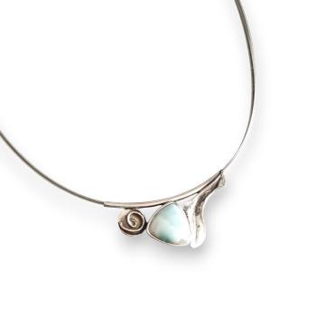 Halsschmuck Larimar in 925 Silber