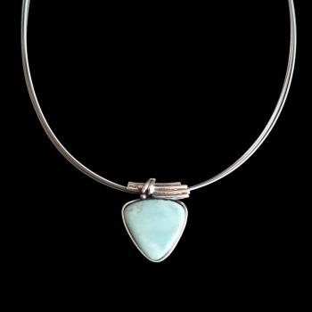 Halsschmuck Larimar in 925 Silber