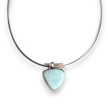 Halsschmuck Larimar in 925 Silber