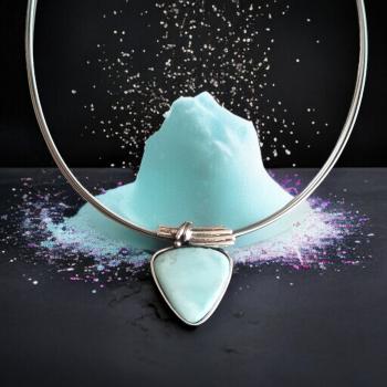 Halsschmuck Larimar in 925 Silber