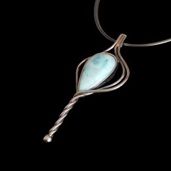 Halsschmuck Larimar in 925 Silber