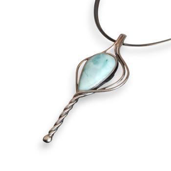 Halsschmuck Larimar in 925 Silber