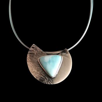 Halsschmuck Larimar in 925 Silber