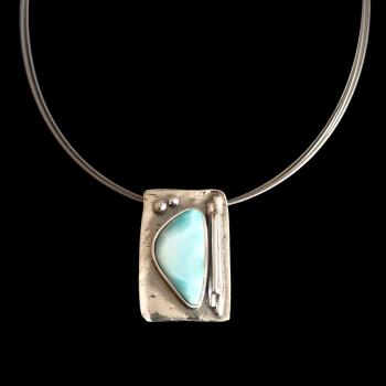 Halsschmuck Larimar in 925 Silber