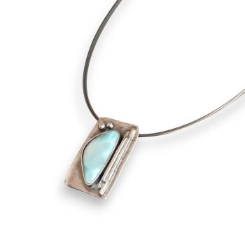 Halsschmuck Larimar in 925 Silber