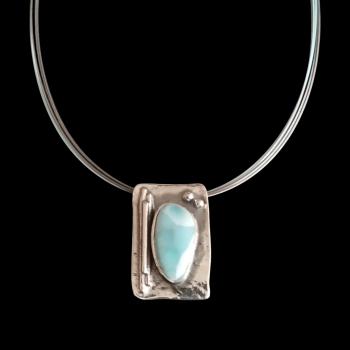 Halsschmuck Larimar in 925 Silber