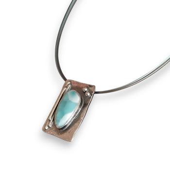 Halsschmuck Larimar in 925 Silber