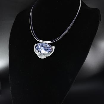 Halsschmuck Sodalith in 925 Silber