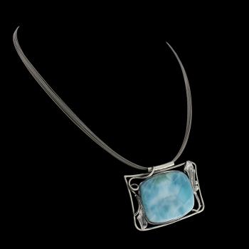 Halsschmuck Larimar in 925 Silber