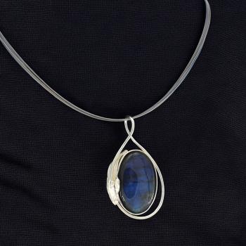 Halsschmuck Labradorit in 925 Silber