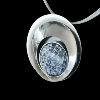 Halsschmuck Achat blau in 925 Silber