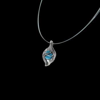 Halsschmuck mit Türkis in 925 Silber