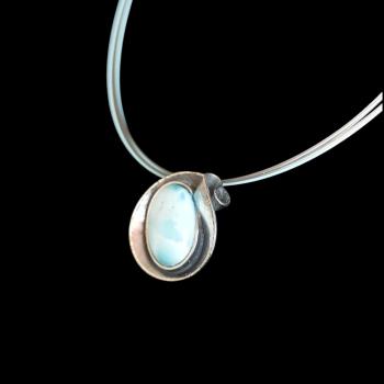 Halsschmuck Larimar in 925 Silber