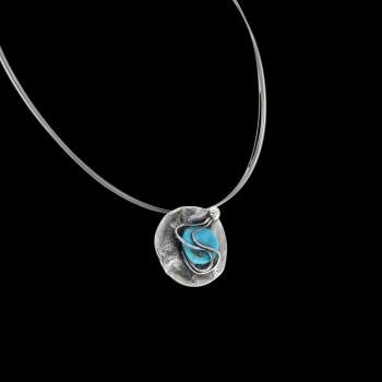 Halsschmuck mit Türkis in 925 Silber