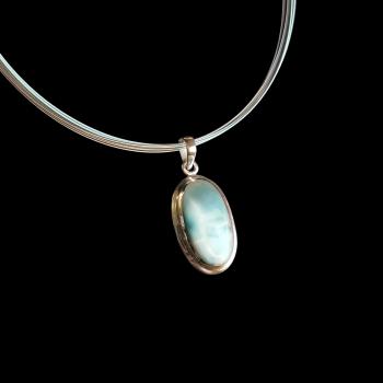 Halsschmuck Larimar in 925 Silber