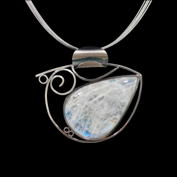 Halsschmuck Mondstein in 925 Silber