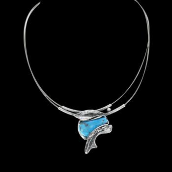 Halsschmuck mit Türkis in 925 Silber