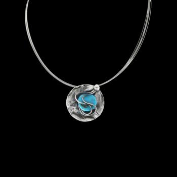 Halsschmuck mit Türkis in 925 Silber