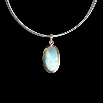 Halsschmuck Larimar in 925 Silber