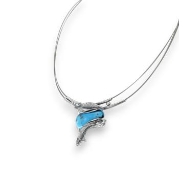 Halsschmuck mit Türkis in 925 Silber
